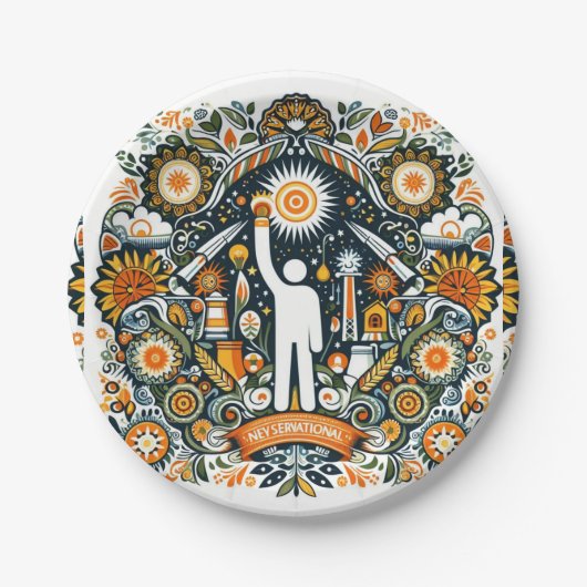 Eerbiediging van de Nationale Dag van het Energieb Papieren Bordje (Voorkant)