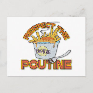 Eerbiediging van de poutine briefkaart