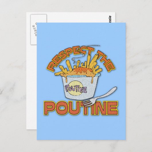 Eerbiediging van de poutine briefkaart (Voorkant / Achterkant)