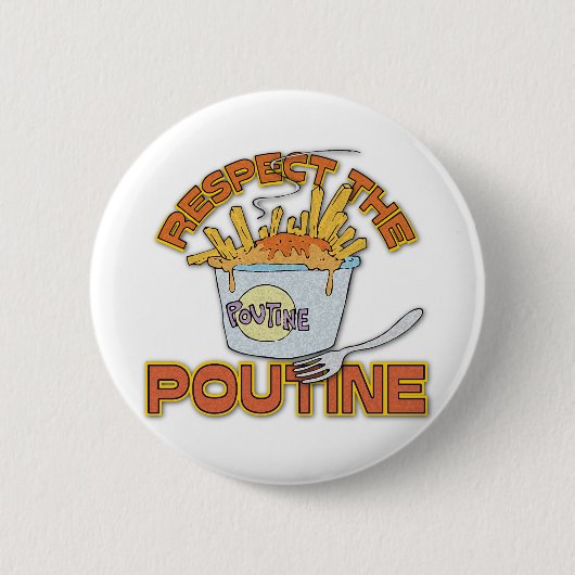Eerbiediging van de poutine ronde button 5,7 cm (Voorkant)