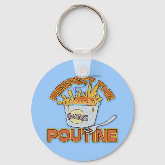 Eerbiediging van de poutine sleutelhanger (Voorkant)