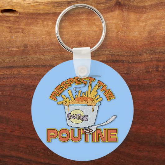 Eerbiediging van de poutine sleutelhanger (Voorkant)