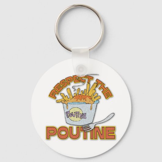 Eerbiediging van de poutine sleutelhanger (Voorkant)