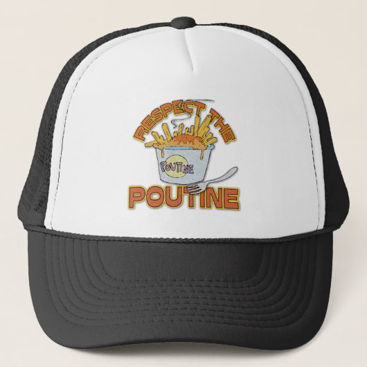 Eerbiediging van de poutine trucker pet (Voorkant)