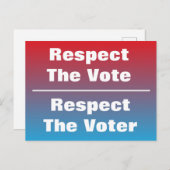 Eerbiediging van de stemming en de stemming briefkaart (Voorkant / Achterkant)