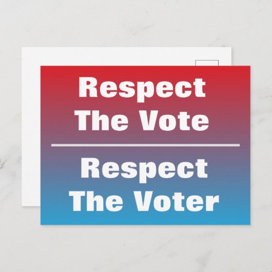 Eerbiediging van de stemming en de stemming briefkaart (Voorkant / Achterkant)