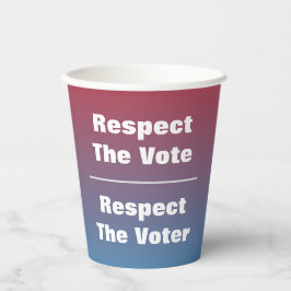 Eerbiediging van de stemming en de stemming papieren bekers