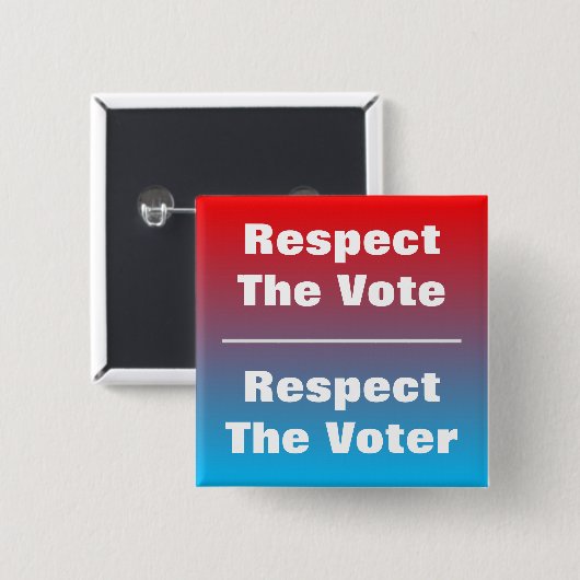 Eerbiediging van de stemming en de stemming vierkante button 5,1 cm (Voorkant /achterkant)