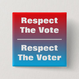 Eerbiediging van de stemming en de stemming vierkante button 5,1 cm