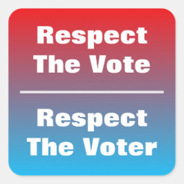 Eerbiediging van de stemming en de stemming vierkante sticker