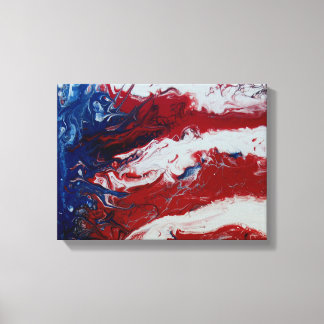 Eerbiediging van de vlag canvas afdruk