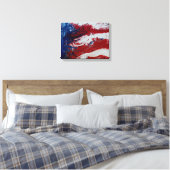 Eerbiediging van de vlag canvas afdruk (Insitu (Slaapkamer))