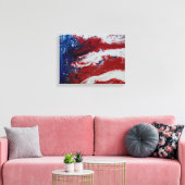 Eerbiediging van de vlag canvas afdruk (Insitu (Woonkamer))