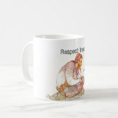 Eerbiediging van de vrijheid koffiemok (Voorkant links)