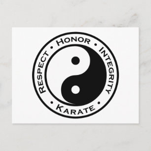 Eerbiediging van eerlijkheid Karate Briefkaart