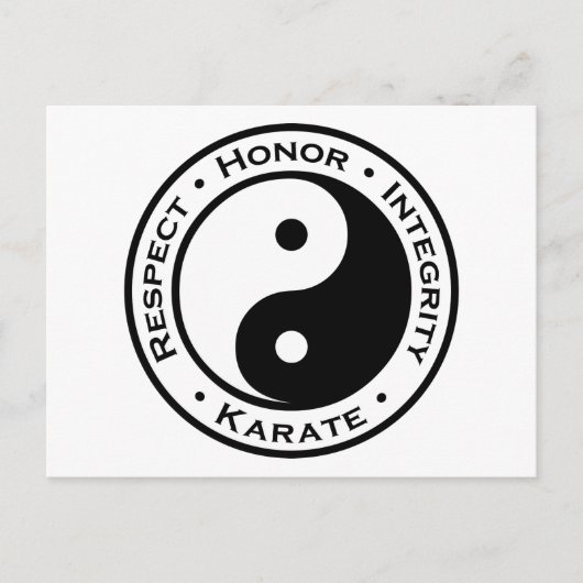 Eerbiediging van eerlijkheid Karate Briefkaart (Voorkant)