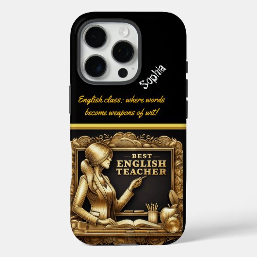 Eerbiediging van Engels Onderwijs Excellence Case-Mate iPhone Case (Achterkant)