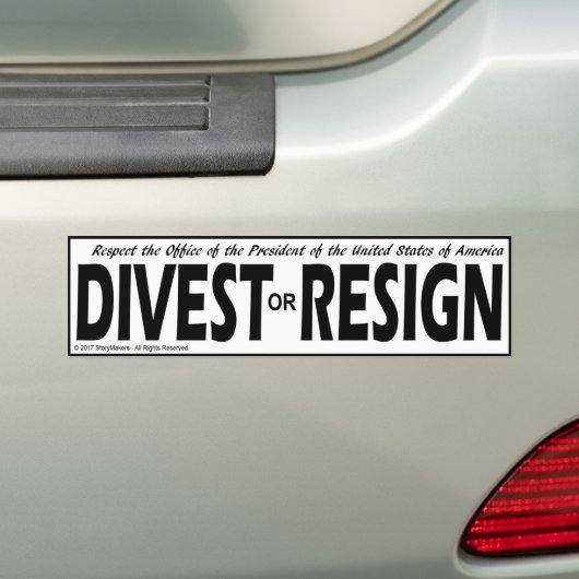 Eerbiediging van het voorzitterschap ... afstoting bumpersticker (Op auto)