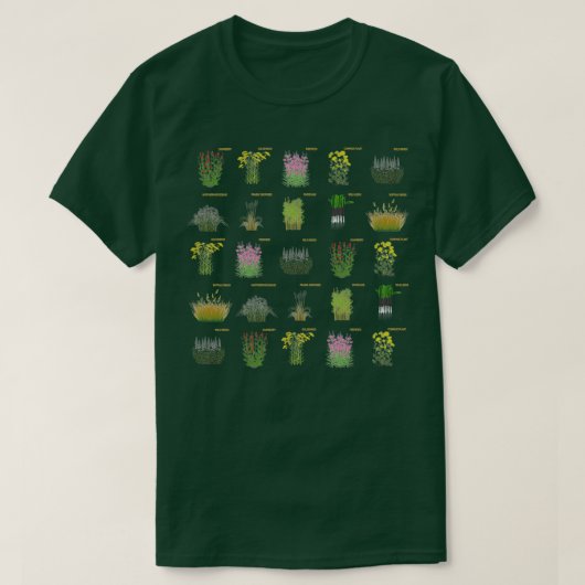Eerbiediging van inheemse Planten op indigo T-shirt (Design voorkant)