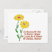 Eerbiediging van vrouwen briefkaart (Voorkant / Achterkant)