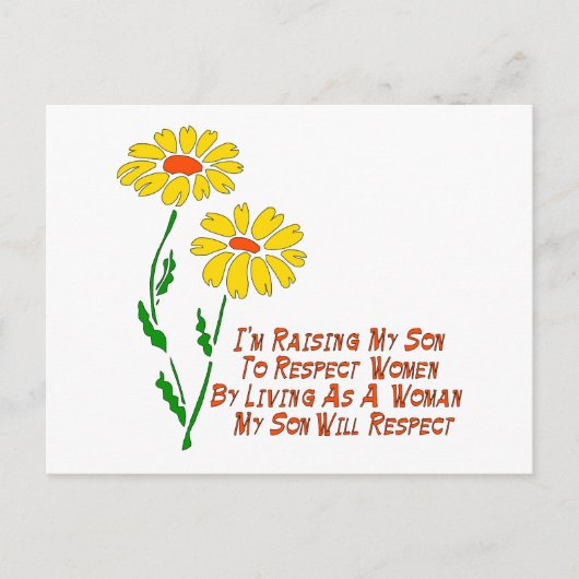 Eerbiediging van vrouwen briefkaart (Voorkant)