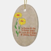 Eerbiediging van vrouwen keramisch ornament (Links)