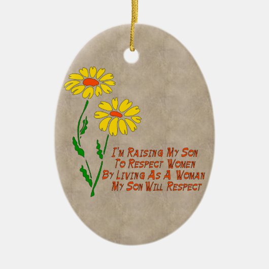Eerbiediging van vrouwen keramisch ornament (Voorkant)
