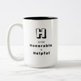 Eerbiedwaardige H - Gepersonaliseerde luxe lof mok