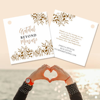 Eerbiedwaardige Thanksgiving-makelaar-cadeaubijsla Bedankjes Labels