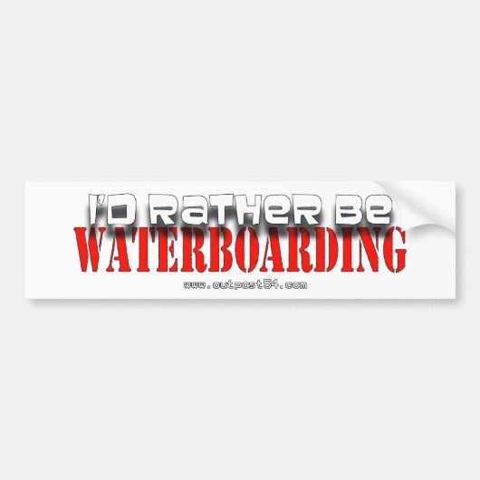 Eerder B Waterboarding Bumpersticker (Voorkant)