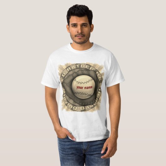 Eerder Baseball spelen T-shirt (Voorkant volledig)