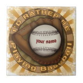 Eerder Baseball spelen Tegeltje (Voorkant)