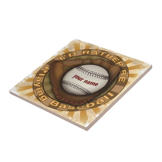 Eerder Baseball spelen Tegeltje (Zijkant)