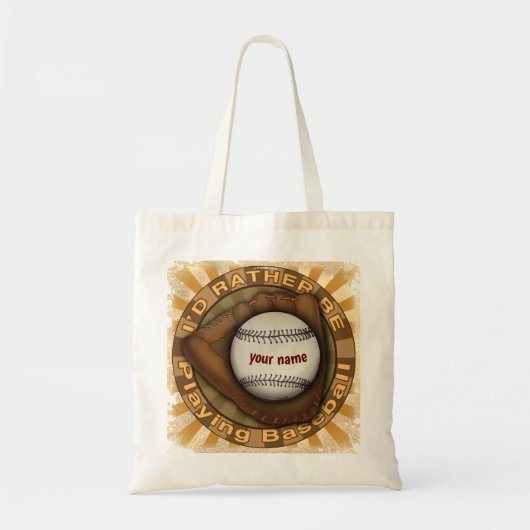 Eerder Baseball spelen Tote Bag (Voorkant)