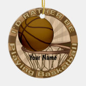 Eerder Basketball spelen Keramisch Ornament (Voorkant)