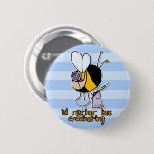 eerder bijenkruipen ronde button 5,7 cm (Voorkant /achterkant)