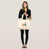 eerder breien grote tote bag (Voorkant (model))
