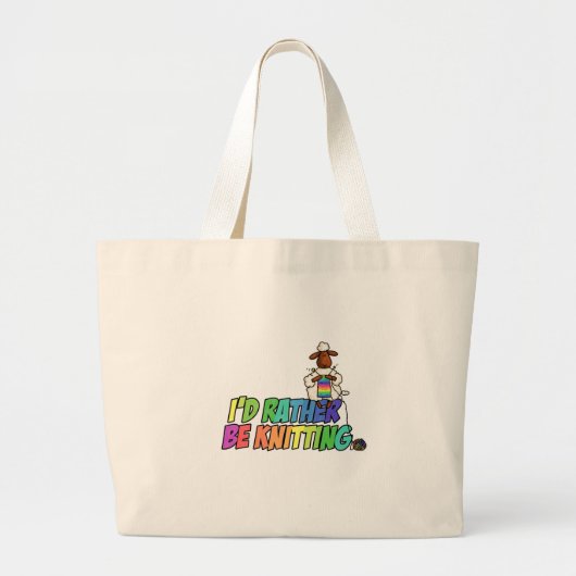 eerder breien grote tote bag (Voorkant)