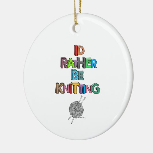 Eerder breien keramisch ornament (Links)