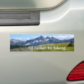 Eerder een wandelaar bumpersticker (Op auto)