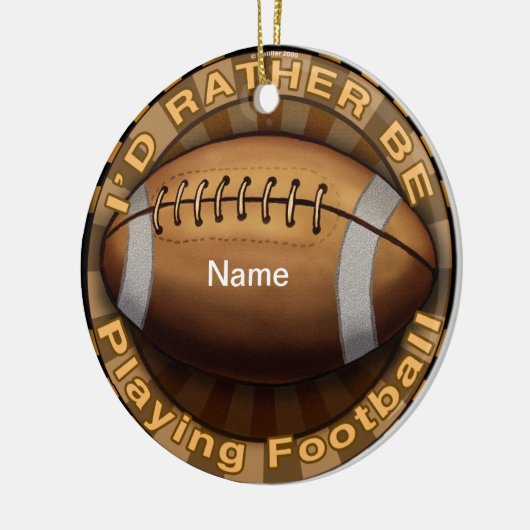 Eerder Football afspelen Keramisch Ornament (Links)