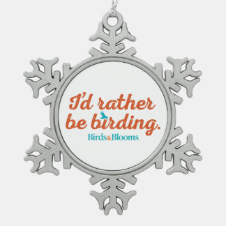 Eerder om te worden geboren tin sneeuwvlok ornament