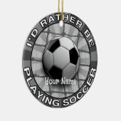Eerder Play Soccer Keramisch Ornament (Rechts)