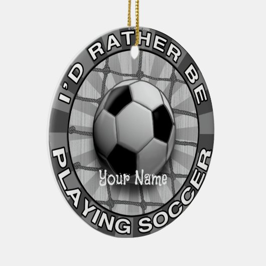 Eerder Play Soccer Keramisch Ornament (Rechts)