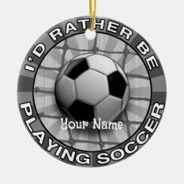 Eerder Play Soccer Keramisch Ornament