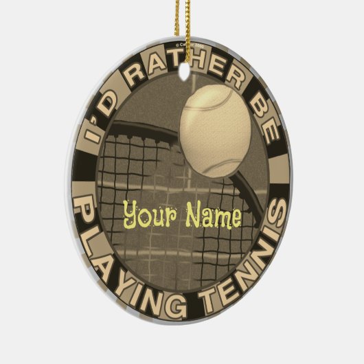 Eerder Play Tennis Keramisch Ornament (Rechts)