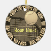 Eerder Play Tennis Keramisch Ornament (Voorkant)
