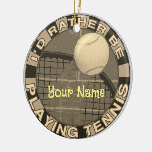 Eerder Play Tennis Keramisch Ornament (Links)