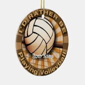 Eerder Play Volleyball Keramisch Ornament (Rechts)