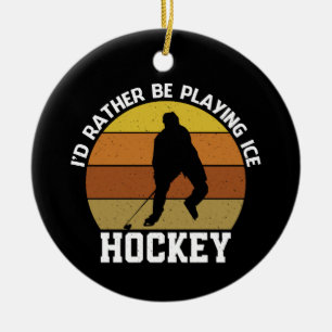 Eerder speel Ice Hockey Keramisch Ornament